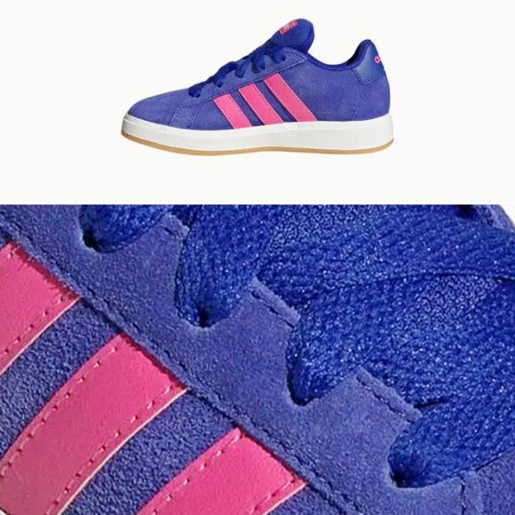 NWB- ADIDAS "Grand Court 00s" Shoes- Lucid Blue/Pulse Magenta- Big Kids- Size:6 - Picture 7 of 14